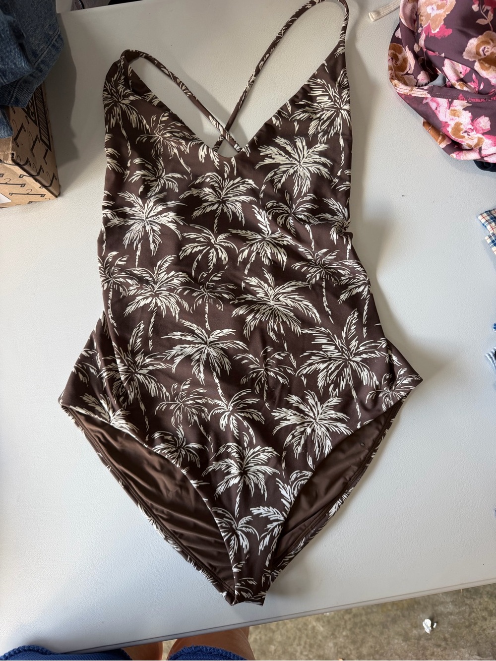 Fahrety Palm-Print One-Piece Swimsuit